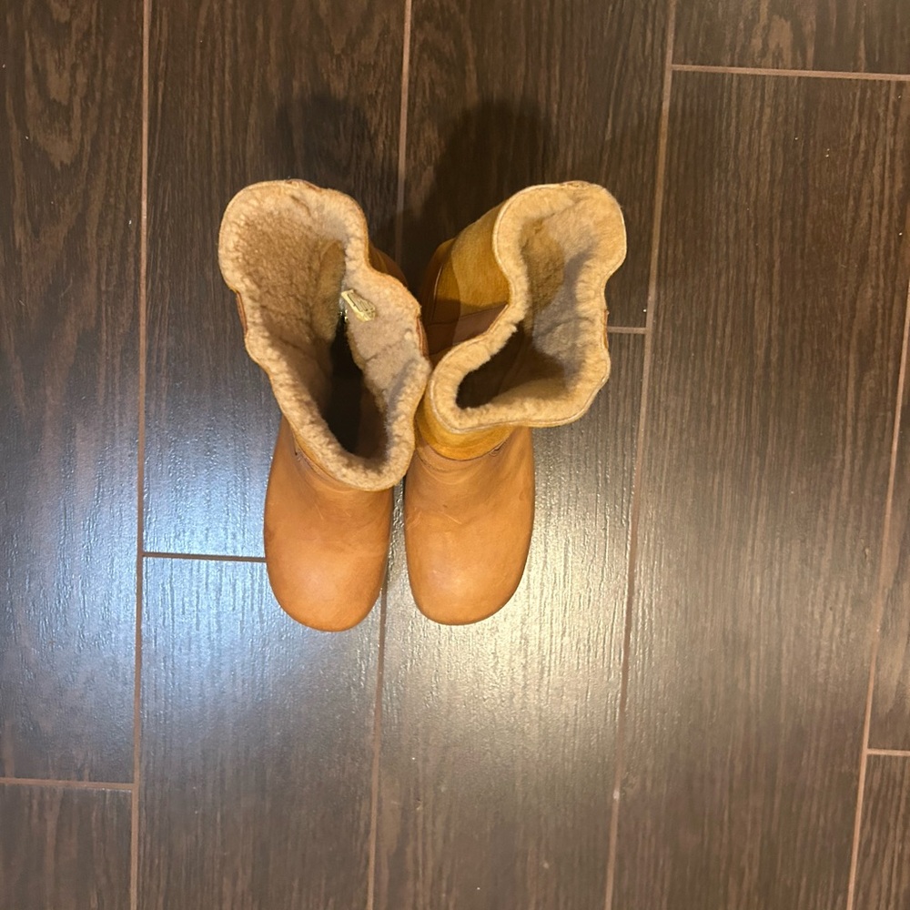 Swedish Hasbeens Tan Kids Boots